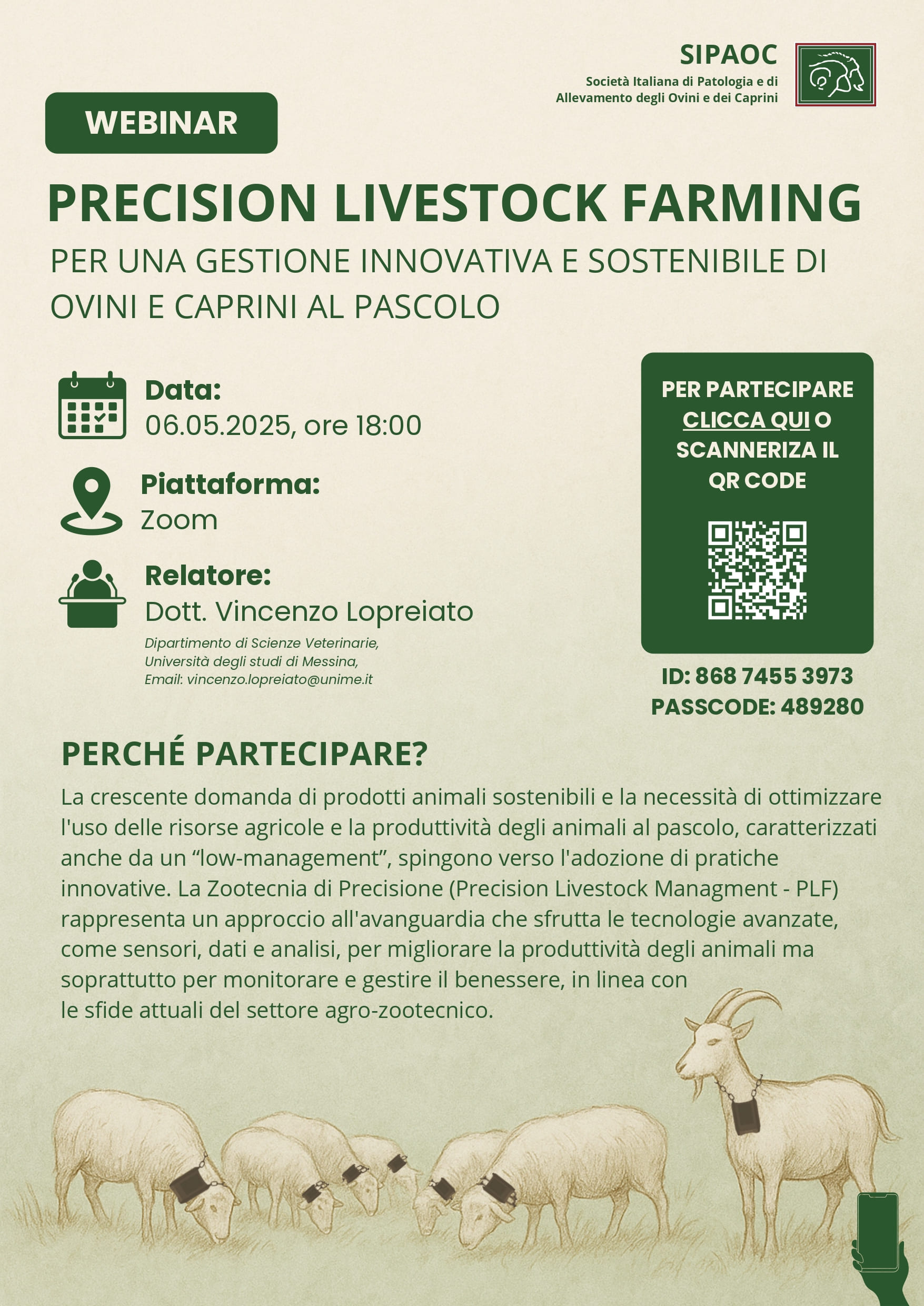 Precision livestock farming per una gestione innovativa e sostenibile di ovini e caprini al pascolo